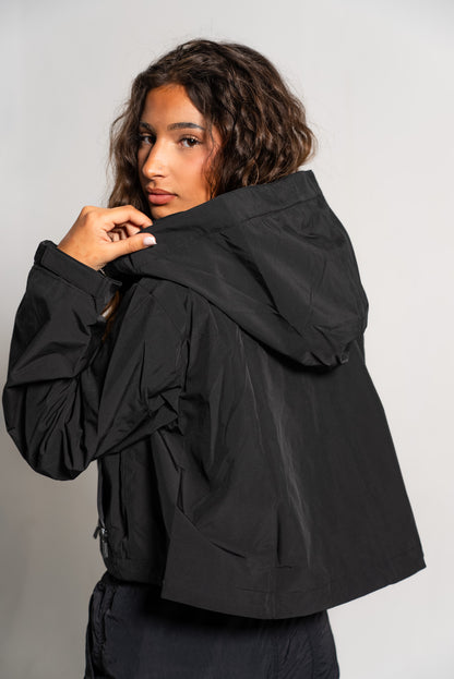 Veste courte noir à zip